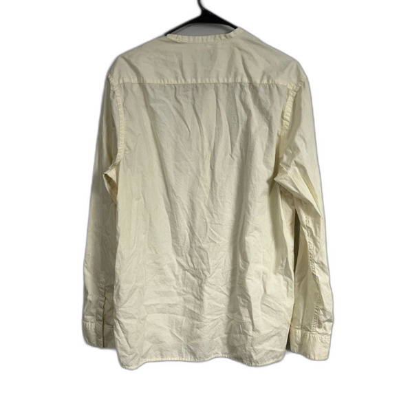 H&M x The Weekend Collaboration Long Sleeved Cream Button Down Shirt Size Medium - Picture 3 of 5